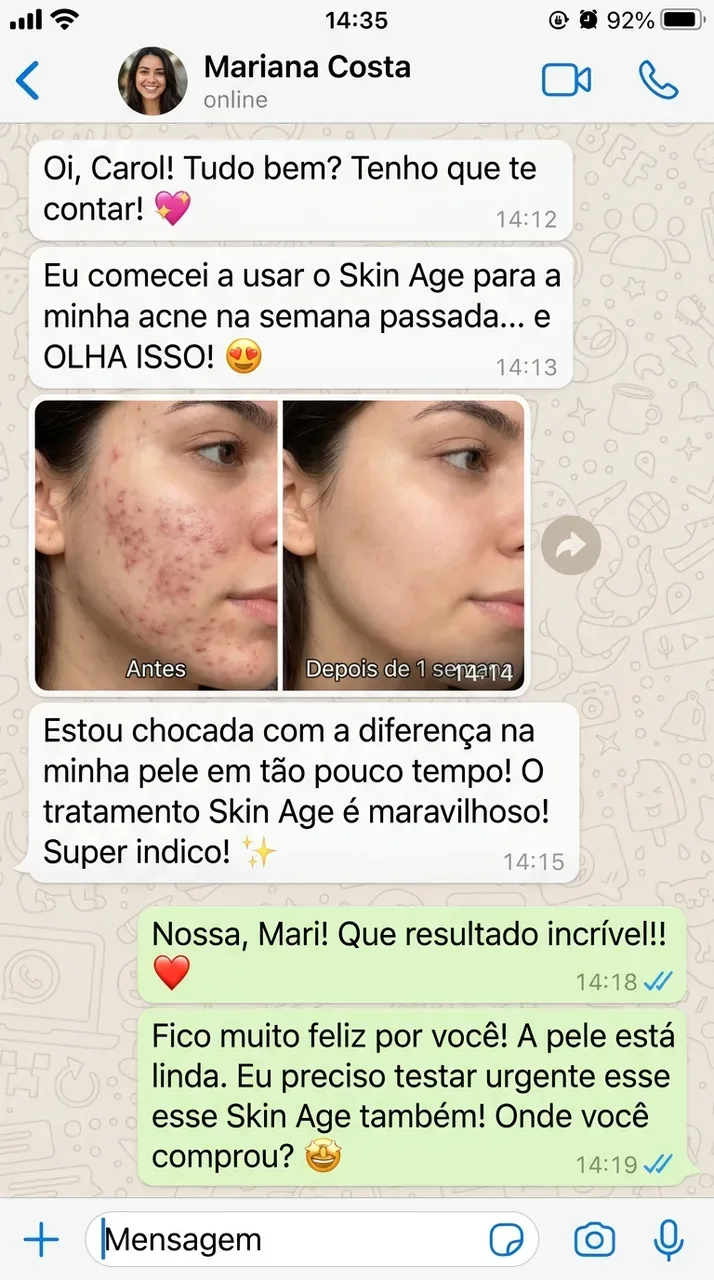 Conversa no WhatsApp com Mariana Costa